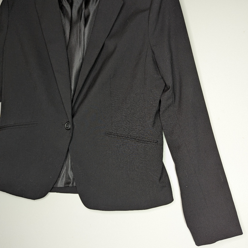 Black Short Blazer Size 4 Single Button H & M Fit… - image 7